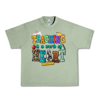 Oil Green teaching is a work of heart Urban Heavy Tee - NancyCooperArtShop