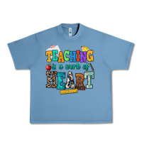 Pebble Blue teaching is a work of heart Urban Heavy Tee - NancyCooperArtShop