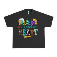 Pigment Black teaching is a work of heart Urban Heavy Tee - NancyCooperArtShop