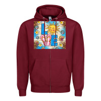 Burgundy summer love Zipper Hoodie - TumblerDesignByShophia