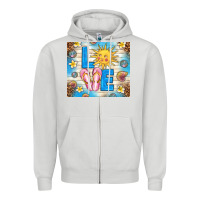 Dove Grey summer love Zipper Hoodie - TumblerDesignByShophia