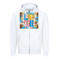 White summer love Zipper Hoodie - TumblerDesignByShophia