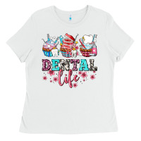 White dental life with cupcakes Ladies Tee - AdoDesignShop