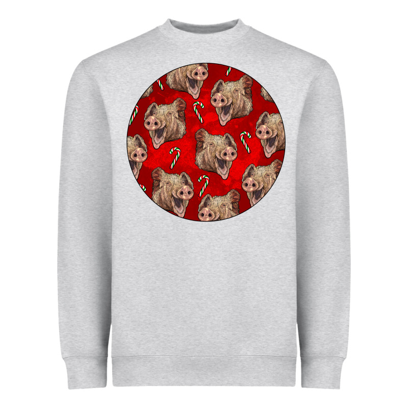 Christmas Pig Heavyweight Sweatshirt by LillyAllenDesigns | Teevron