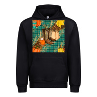 Black fall boot seamless pattern Urban Hoodie - BundleAndBundleShop