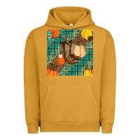 Pigment Peanut Butter fall boot seamless pattern Urban Hoodie - BundleAndBundleShop