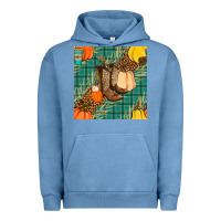 Pigment Pebble Blue fall boot seamless pattern Urban Hoodie - BundleAndBundleShop