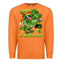 Carrot Happy St. Patrick's Day T-rex Premium Sweatshirt - CowGirlArtShop