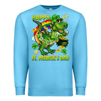 Ocean Blue Happy St. Patrick's Day T-rex Premium Sweatshirt - CowGirlArtShop