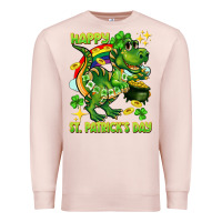 Happy St. Patrick's Day T-rex Premium Sweatshirt | Teevron