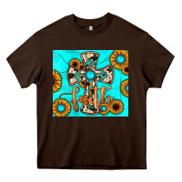 Chocolate Brown cross tumbler Heavy Core Tee - JahusDesignShop