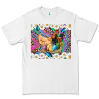 White easter farm chicken chick rooster daisys butterfly sunflower eggs glit Premium Tee - Artiststas