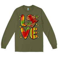 Army Green love juneteenth Long Sleeve Tee - LillyAllenDesigns