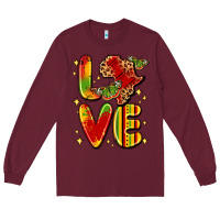Burgundy love juneteenth Long Sleeve Tee - LillyAllenDesigns
