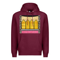 Burgundy glitter pencil Premium Hoodie - CowGirlArtShop