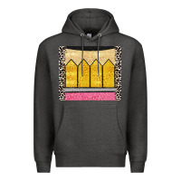 Charcoal Heather glitter pencil Premium Hoodie - CowGirlArtShop