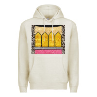 Oatmeal Heather glitter pencil Premium Hoodie - CowGirlArtShop