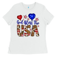 White god bless the usa Ladies Tee - Artiststas