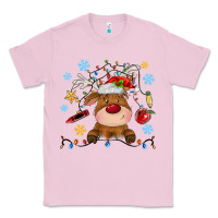 Bubblegum Pink christmas deer school Classic Tee - MaliasSmallBusiness