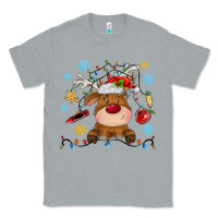 Heather Grey christmas deer school Classic Tee - MaliasSmallBusiness