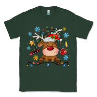 Sports Green christmas deer school Classic Tee - MaliasSmallBusiness