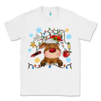 White christmas deer school Classic Tee - MaliasSmallBusiness