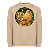 Mushroom cochin rooster christmas Heavyweight Sweatshirt - LillyAllenDesigns