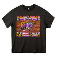 Asphalt mama bear sunflowers purple Heavy Core Tee - Jasminsmagicworld