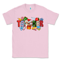 Bubblegum Pink Christmas teacher Classic Tee - CowhideDigitalArt