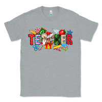 Heather Grey Christmas teacher Classic Tee - CowhideDigitalArt