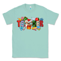 Seafoam Christmas teacher Classic Tee - CowhideDigitalArt
