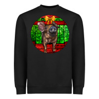 Black christmas pig Heavyweight Sweatshirt - LillyAllenDesigns