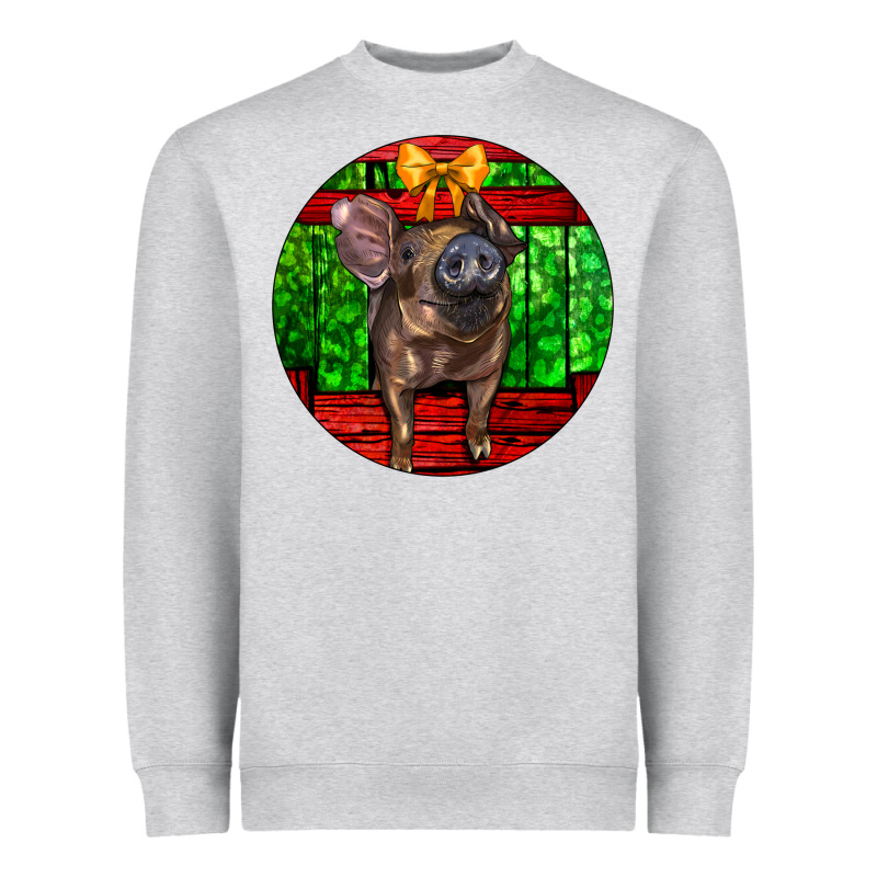 Christmas Pig Heavyweight Sweatshirt by LillyAllenDesigns | Teevron