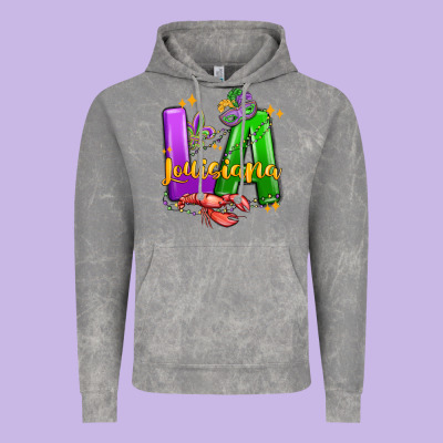 Louisiana Mardi Gras Vintage Hoodie Designed By Maliassmallbusiness