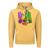 Vintage Mustard louisiana mardi gras Vintage Hoodie - MaliasSmallBusiness