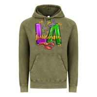 Vintage Olive louisiana mardi gras Vintage Hoodie - MaliasSmallBusiness
