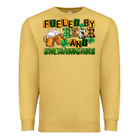 Antique Gold fueled by beer and shenanigans Premium Sweatshirt - CowGirlArtShop
