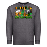 Charcoal Heather fueled by beer and shenanigans Premium Sweatshirt - CowGirlArtShop