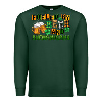 Sports Green fueled by beer and shenanigans Premium Sweatshirt - CowGirlArtShop