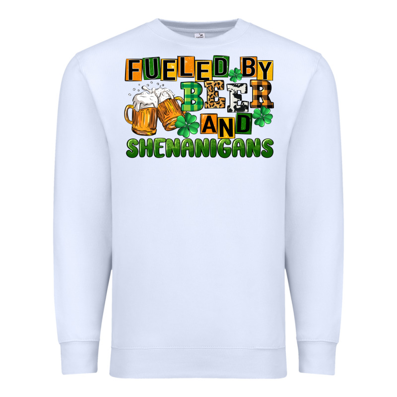 Fueled By Beer And Shenanigans Premium Sweatshirt by CowGirlArtShop | Teevron