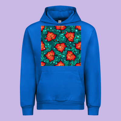 Fall Leaves Seamless Pattern Urban Hoodie Designed By Bundleandbundleshop