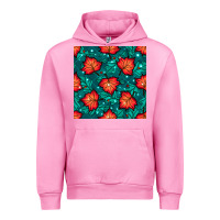 Fuchsia Pink fall leaves seamless pattern Urban Hoodie - BundleAndBundleShop