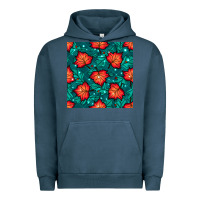 Pigment Midnight Navy fall leaves seamless pattern Urban Hoodie - BundleAndBundleShop