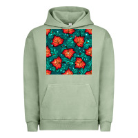 Pigment Oil Green fall leaves seamless pattern Urban Hoodie - BundleAndBundleShop