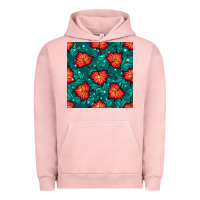 Pigment Salmon fall leaves seamless pattern Urban Hoodie - BundleAndBundleShop