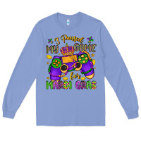 Colony Blue i paused my game for mardi gras Long Sleeve Tee - LillyAllenDesigns