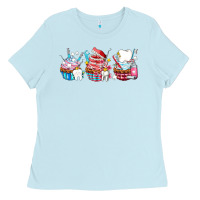 Baby Blue dental cupcakes Ladies Tee - AdoDesignShop