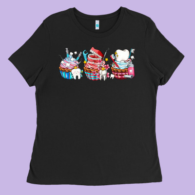 Dental Cupcakes Ladies Tee Designed By Adodesignshop