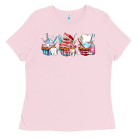 Bubblegum Pink dental cupcakes Ladies Tee - AdoDesignShop