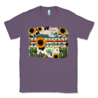 Lavender Howdy Serape And Sunflower Classic Tee - RanaPortraitStore